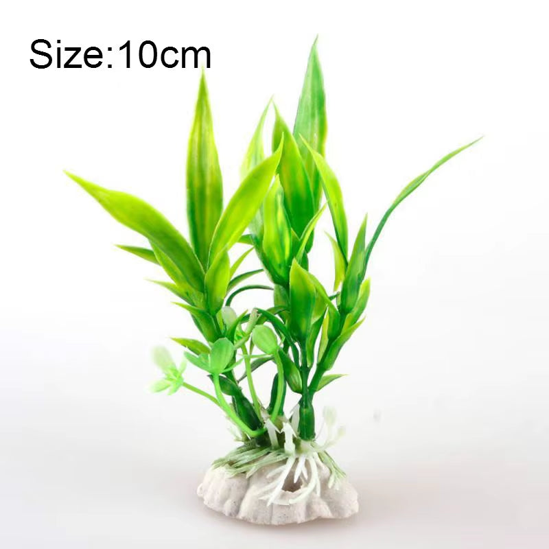 Beautiful Plastic Artificial Aquarium Plants Decoration Submersible Aquatic Fish Tank Grass Ornament Plant Aquarium Background