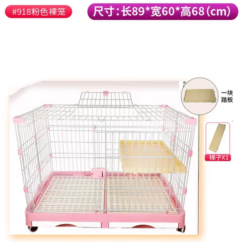 Rabbit Cage Automatic Dung Cleaning Rabbit Cage Household Extra Large Rabbit Cage Rabbit Villa Nest Rabbit House Pet Cage