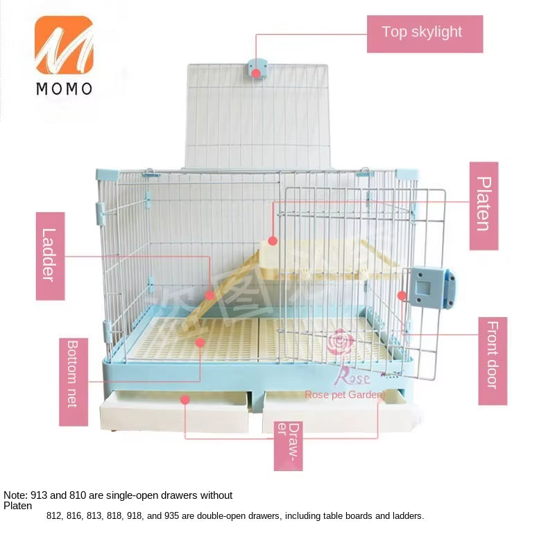 Rabbit Cage Automatic Dung Cleaning Rabbit Cage Household Extra Large Rabbit Cage Rabbit Villa Nest Rabbit House Pet Cage