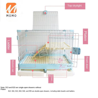 Rabbit Cage Automatic Dung Cleaning Rabbit Cage Household Extra Large Rabbit Cage Rabbit Villa Nest Rabbit House Pet Cage