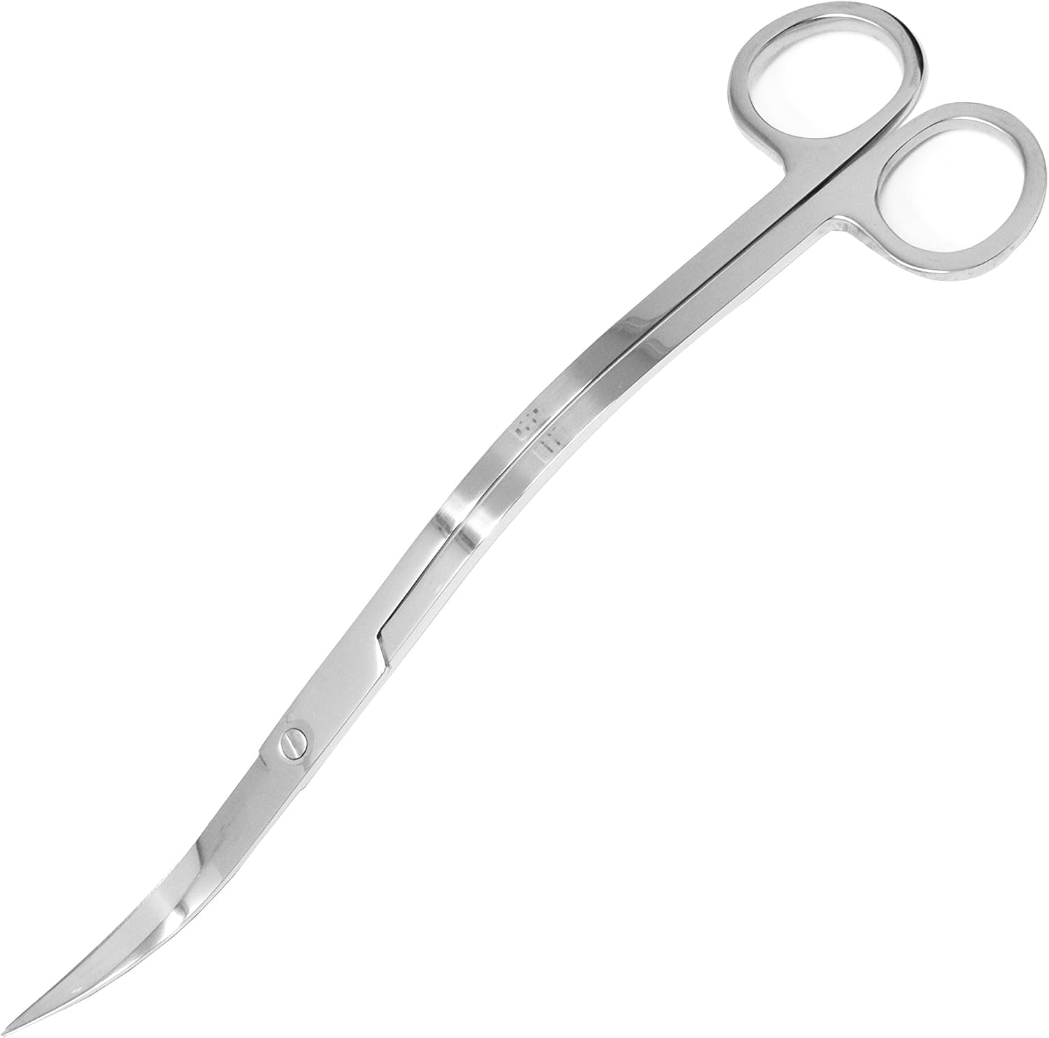 Mandala Crafts Stainless Steel Curved Aquarium Scissors - Aquarium Extra Long Scissors for Aquatic Plants - Silver Wave Scissors Aquascape Scissors for Fish Tank