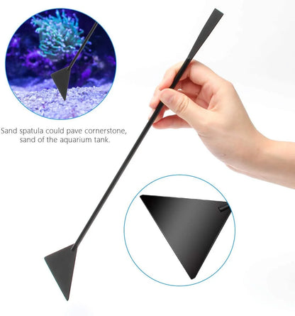 Plutput Aquascape Tool Kit Long Stainless Steel Aquarium Plant Tools Aquarium Tweezers Scissors Spatula Tool Set for Fish Tank Aquascape Aquarium Cleaning