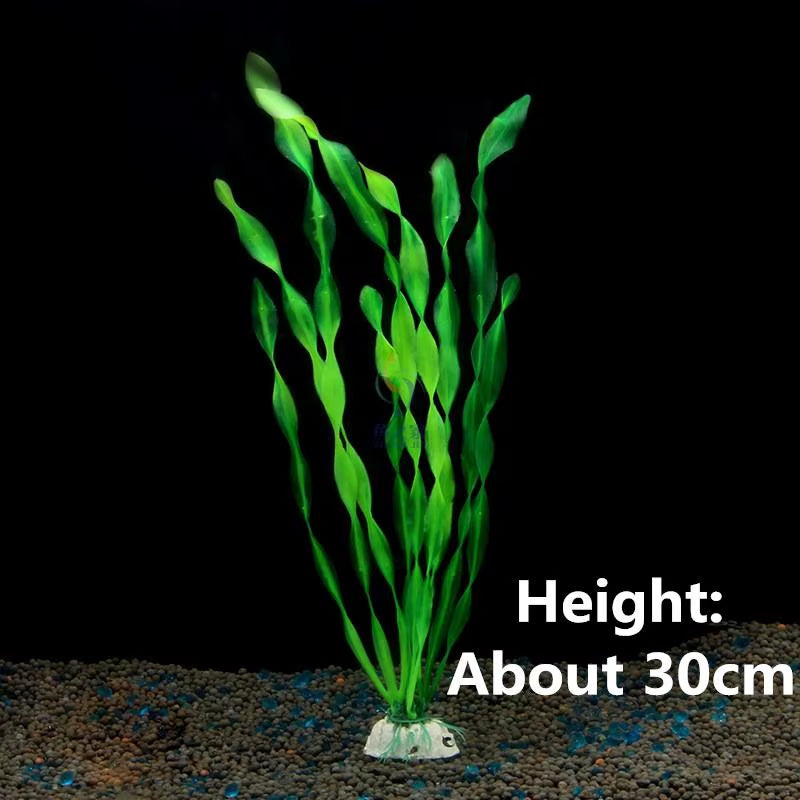 Beautiful Plastic Artificial Aquarium Plants Decoration Submersible Aquatic Fish Tank Grass Ornament Plant Aquarium Background