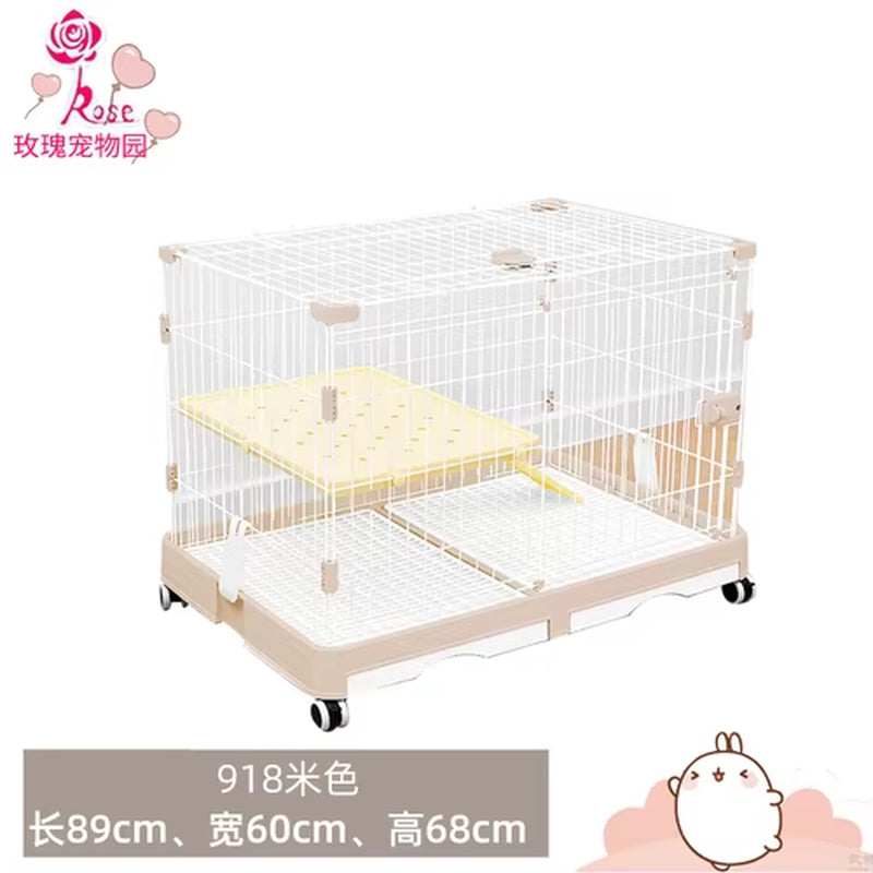 Rabbit Cage Automatic Dung Cleaning Rabbit Cage Household Extra Large Rabbit Cage Rabbit Villa Nest Rabbit House Pet Cage