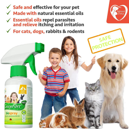 Natural Flea and Tick Home Spray for Dogs Cats & Ferret Mosquito Bug