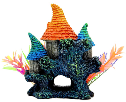 Aqua Culture Elf House Aquarium Ornament - Multicolor