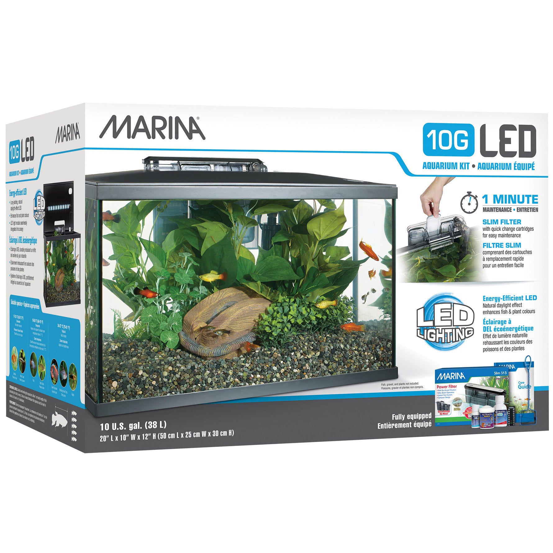 10 Gallon LED Aquarium Kit