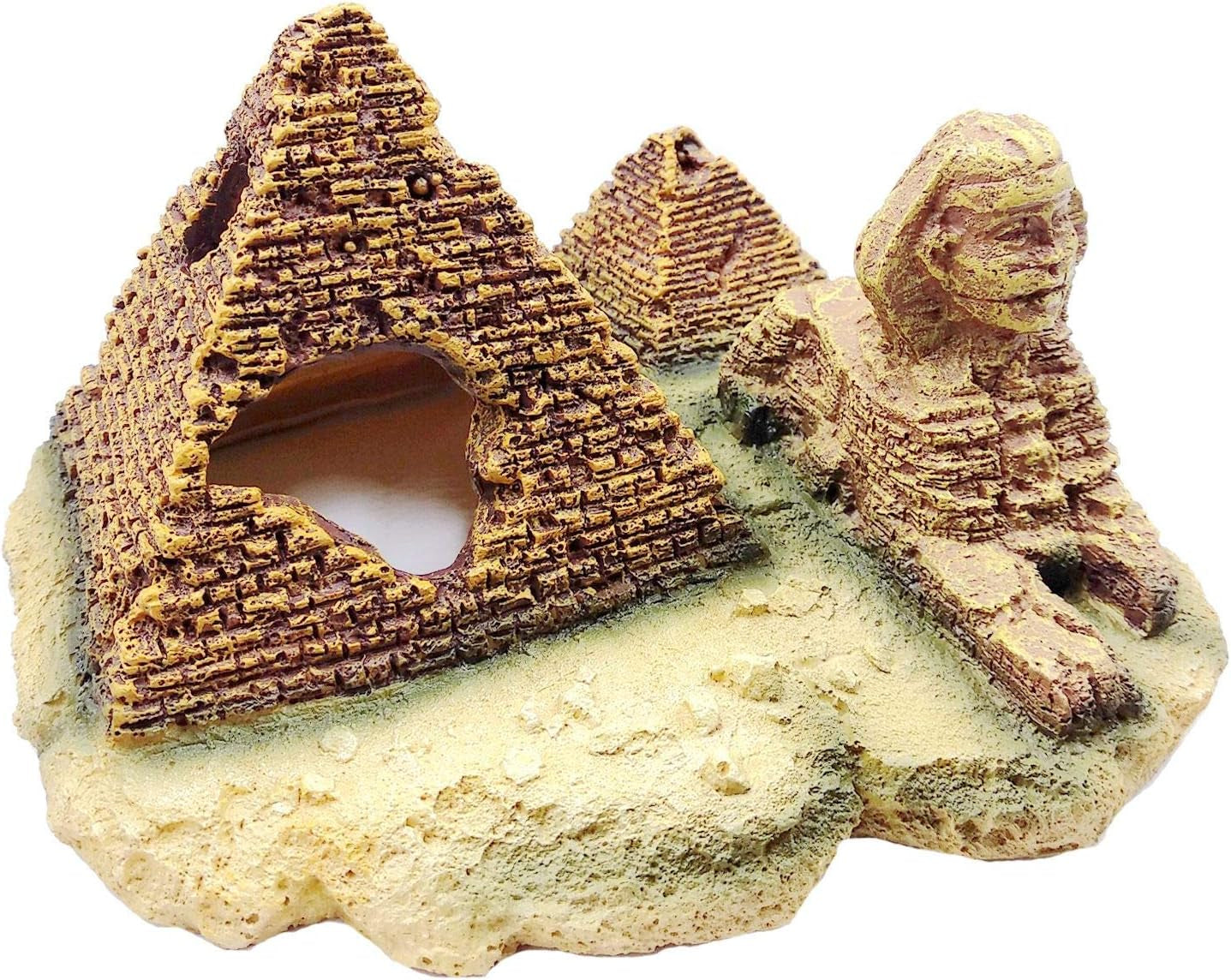 M2Cbridge Aquarium Decor Castle Shipwreck Ornament Underwater Landscape(Egyptian Pyramid)