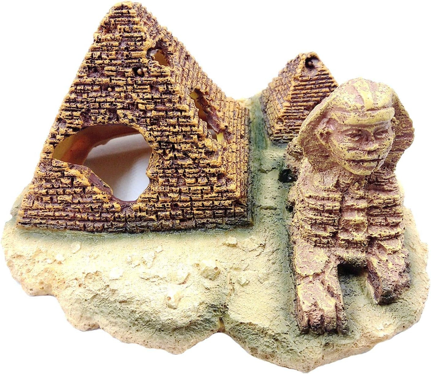 M2Cbridge Aquarium Decor Castle Shipwreck Ornament Underwater Landscape(Egyptian Pyramid)