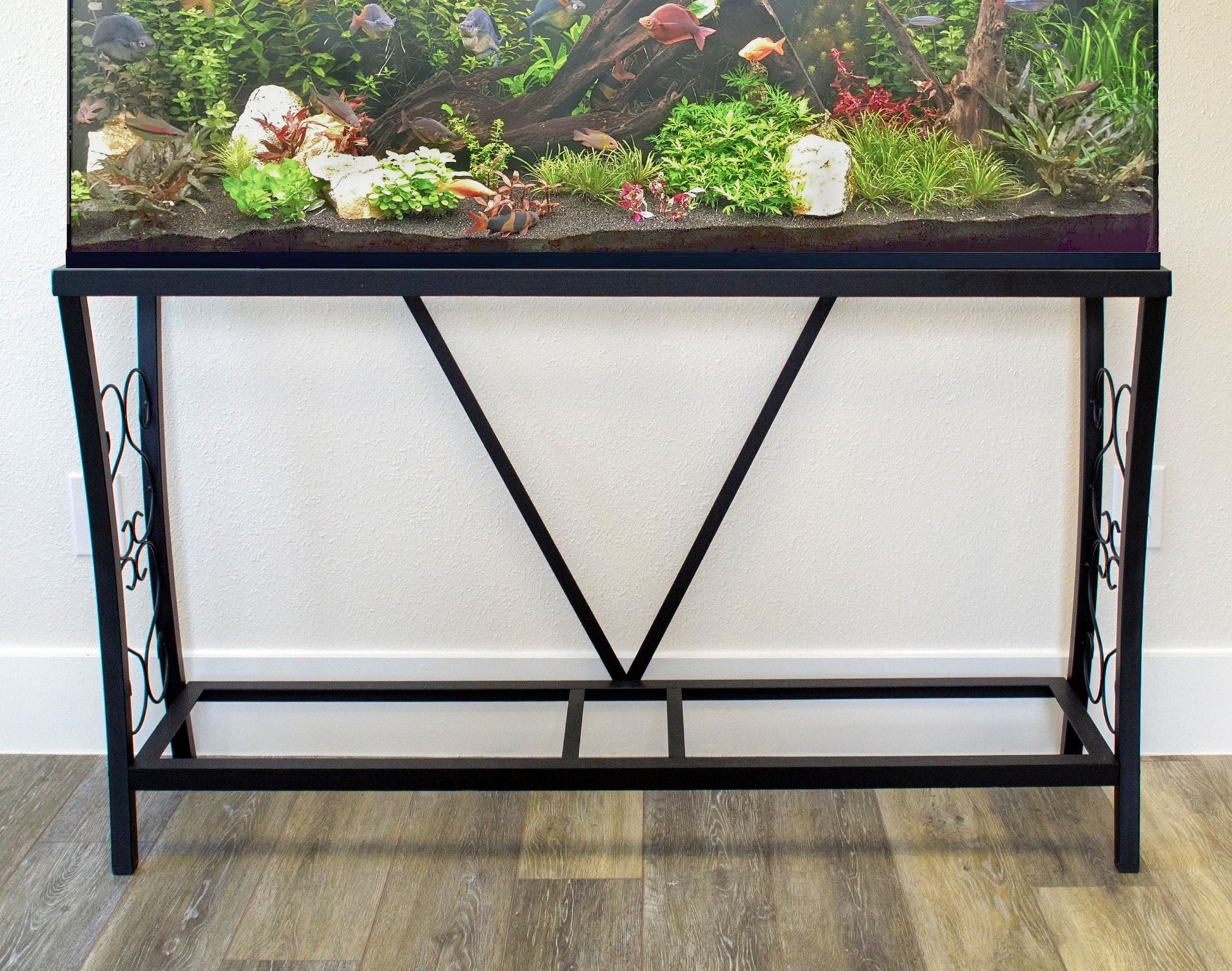 Aquatic Fundamentals 55 Gallon Black Metal Aquarium Stand