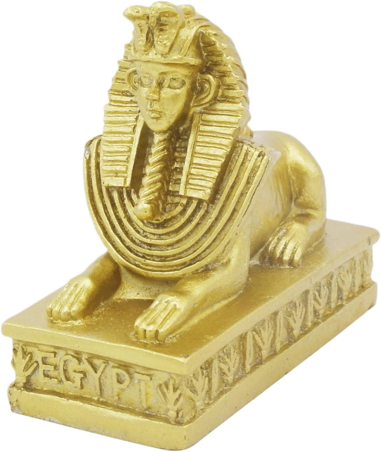 Pyramid Pharaoh Aquarium Fish Tank Decorations Statues Figurine Sculpture Ancient Egypt Reptile Turtle Lizard Spider Tanks Terrarium Egyptian Décor Ornament Pet (Gold Pyramid)