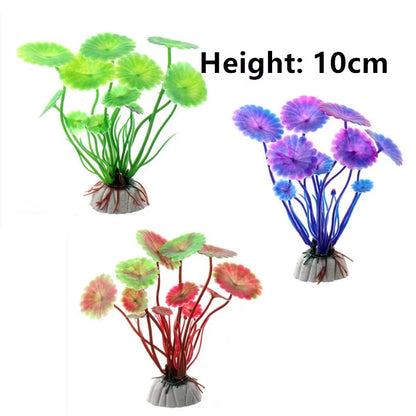 Beautiful Plastic Artificial Aquarium Plants Decoration Submersible Aquatic Fish Tank Grass Ornament Plant Aquarium Background