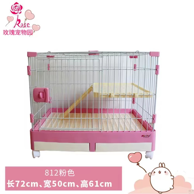 Rabbit Cage Automatic Dung Cleaning Rabbit Cage Household Extra Large Rabbit Cage Rabbit Villa Nest Rabbit House Pet Cage