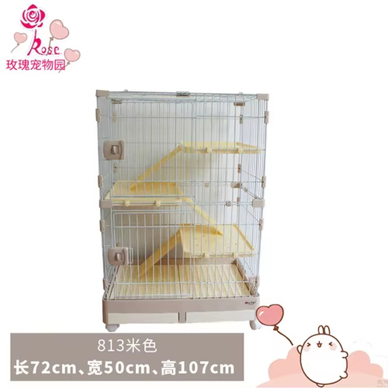 Rabbit Cage Automatic Dung Cleaning Rabbit Cage Household Extra Large Rabbit Cage Rabbit Villa Nest Rabbit House Pet Cage