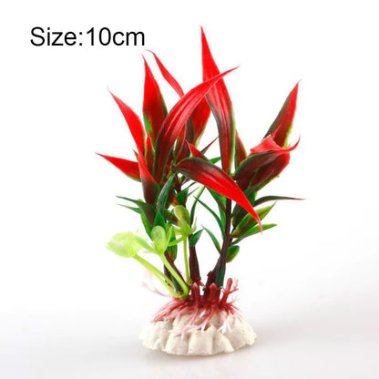 Beautiful Plastic Artificial Aquarium Plants Decoration Submersible Aquatic Fish Tank Grass Ornament Plant Aquarium Background