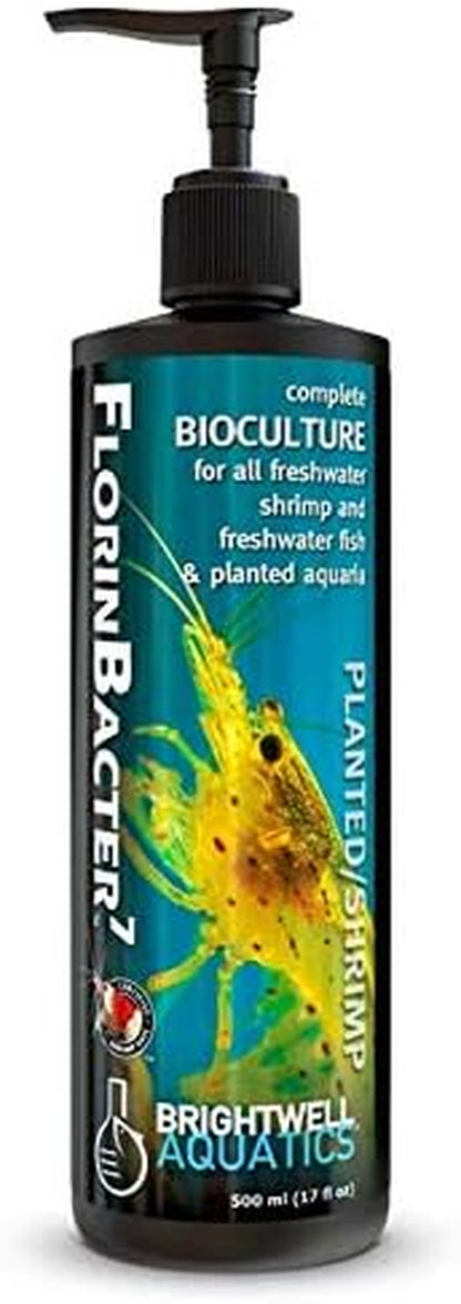 Brightwell Aquatics Florinbacter7 - Complete Bacteria Bioculture for Freshwater Shrimp, Fish, and Planted Aquariums, 250 Ml (SFNB250)