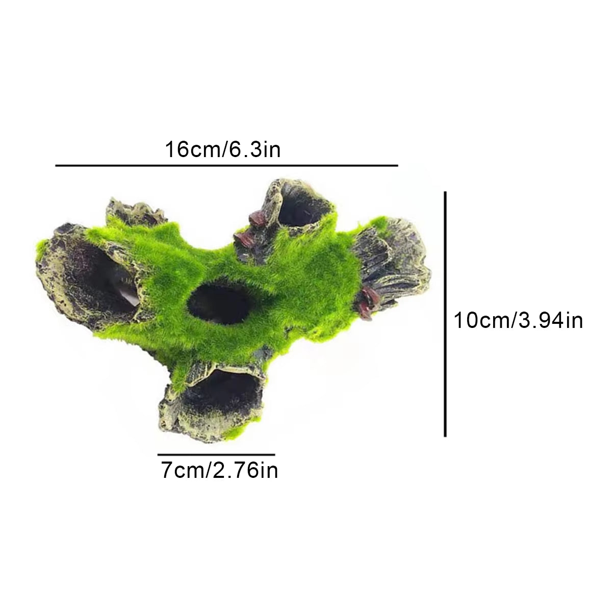 Aquarium Tree Trunk Resin for Fish Tank Decoration for Hiding Shrimp and Fish Landscape Rock Hiding Cave Tree Decoration