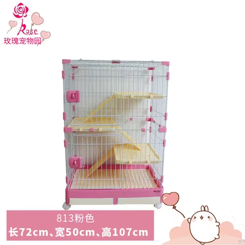 Rabbit Cage Automatic Dung Cleaning Rabbit Cage Household Extra Large Rabbit Cage Rabbit Villa Nest Rabbit House Pet Cage