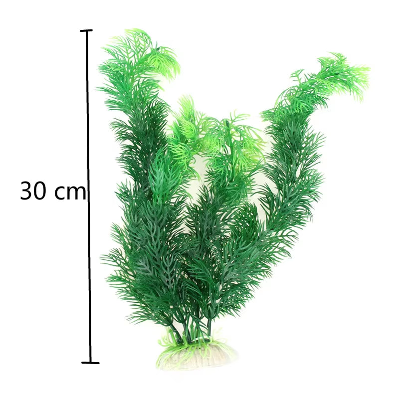 Beautiful Plastic Artificial Aquarium Plants Decoration Submersible Aquatic Fish Tank Grass Ornament Plant Aquarium Background