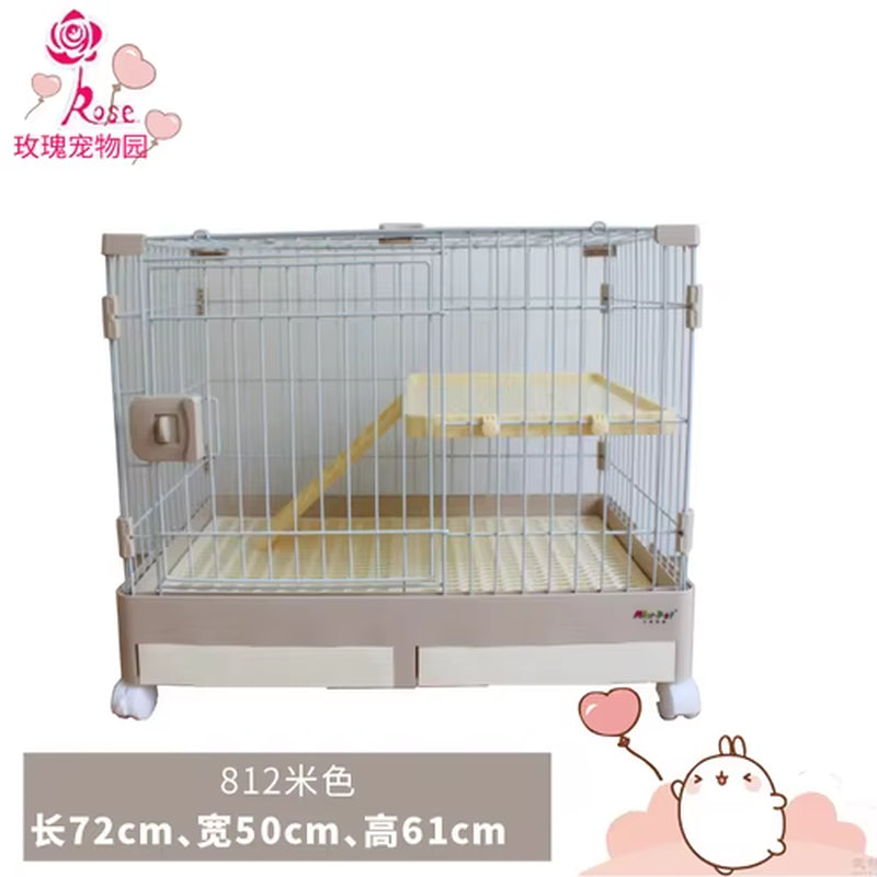 Rabbit Cage Automatic Dung Cleaning Rabbit Cage Household Extra Large Rabbit Cage Rabbit Villa Nest Rabbit House Pet Cage