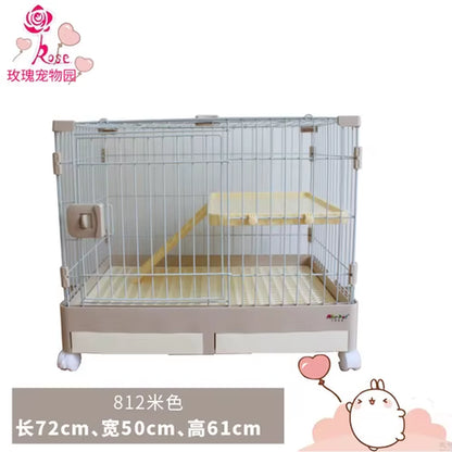 Rabbit Cage Automatic Dung Cleaning Rabbit Cage Household Extra Large Rabbit Cage Rabbit Villa Nest Rabbit House Pet Cage