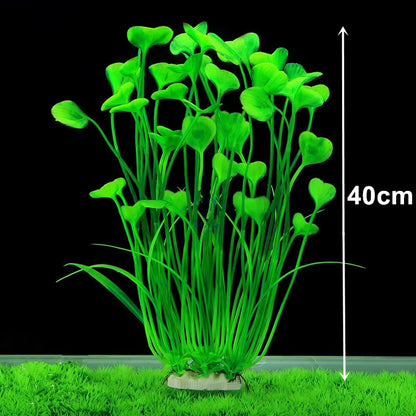 Beautiful Plastic Artificial Aquarium Plants Decoration Submersible Aquatic Fish Tank Grass Ornament Plant Aquarium Background