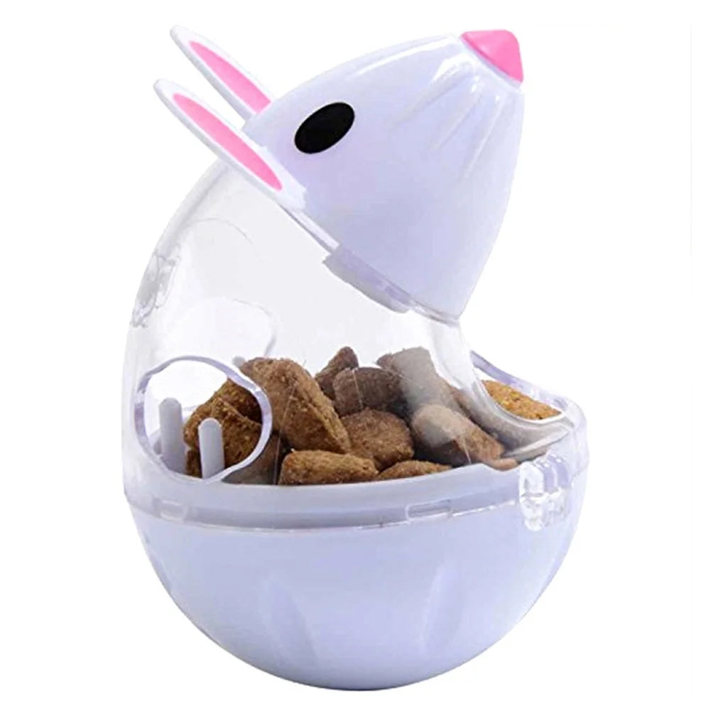 Cat Slow Feeder Cat Food Ball Mice Water Droplet Bone Tumbler Shaped Pet Treat Ball Cat Food Toy Ball Pet Food Ball