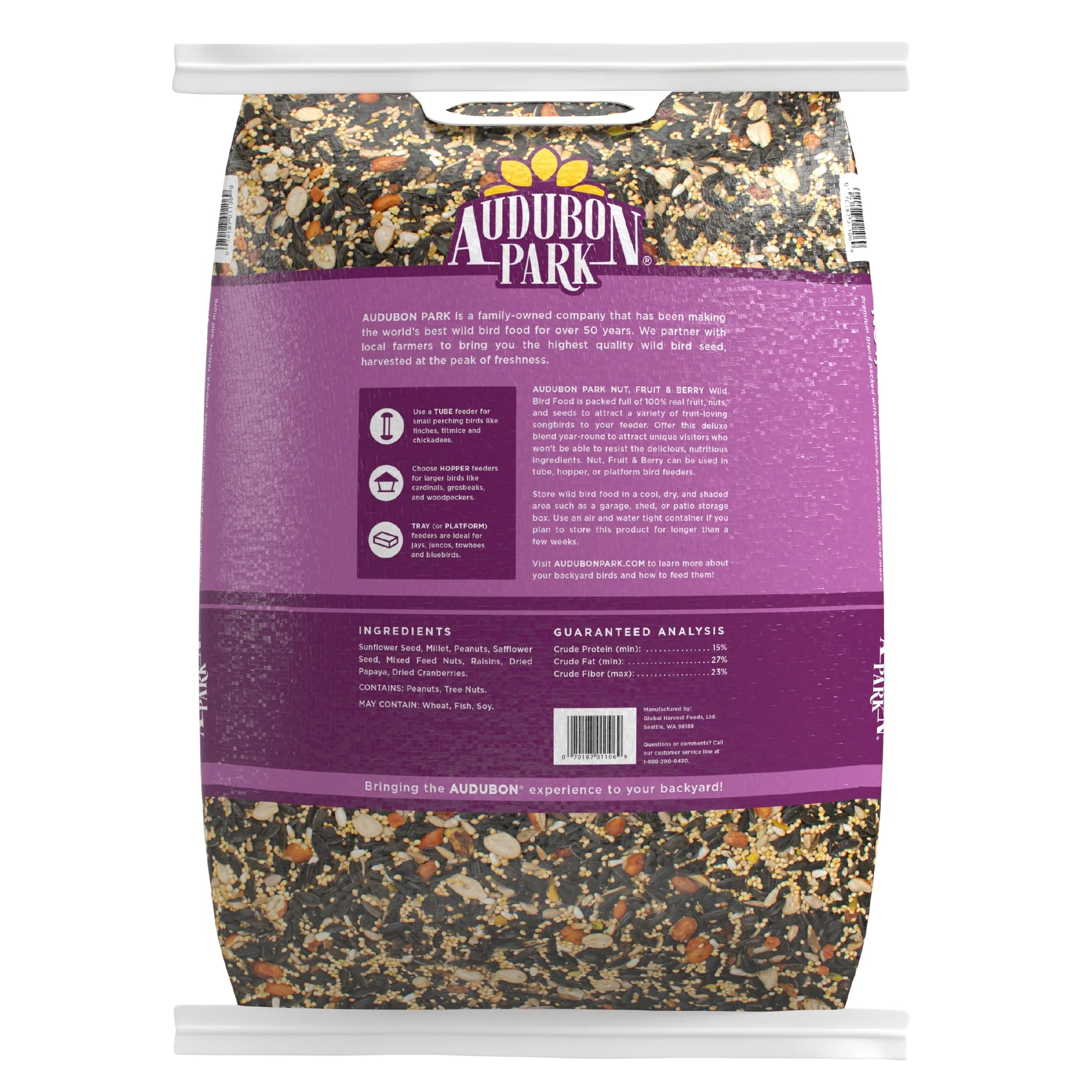 Nut, Fruit & Berry Wild Bird Food, Dry, 1 Count per Pack, 15 Lbs.