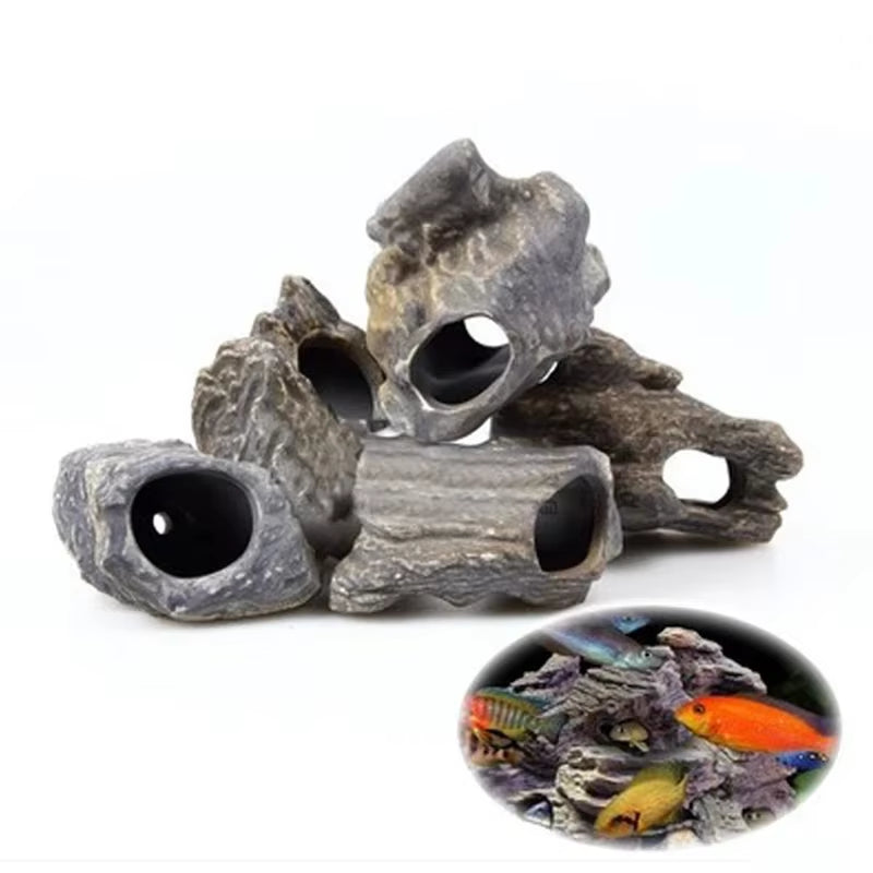 MF CICHLID STONE Ceramic Aquarium Rock Cave Decor for Fish Tank Aquarium Accessories