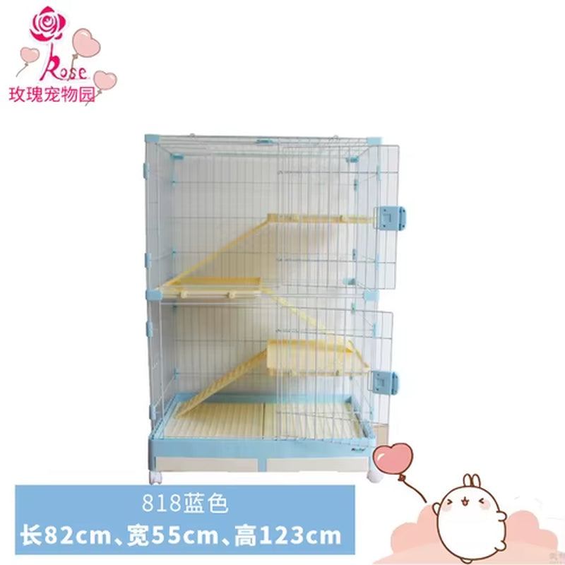 Rabbit Cage Automatic Dung Cleaning Rabbit Cage Household Extra Large Rabbit Cage Rabbit Villa Nest Rabbit House Pet Cage