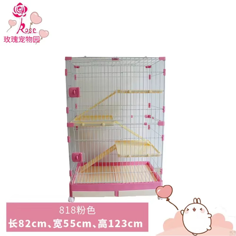 Rabbit Cage Automatic Dung Cleaning Rabbit Cage Household Extra Large Rabbit Cage Rabbit Villa Nest Rabbit House Pet Cage