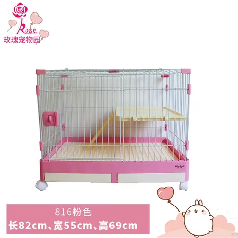 Rabbit Cage Automatic Dung Cleaning Rabbit Cage Household Extra Large Rabbit Cage Rabbit Villa Nest Rabbit House Pet Cage