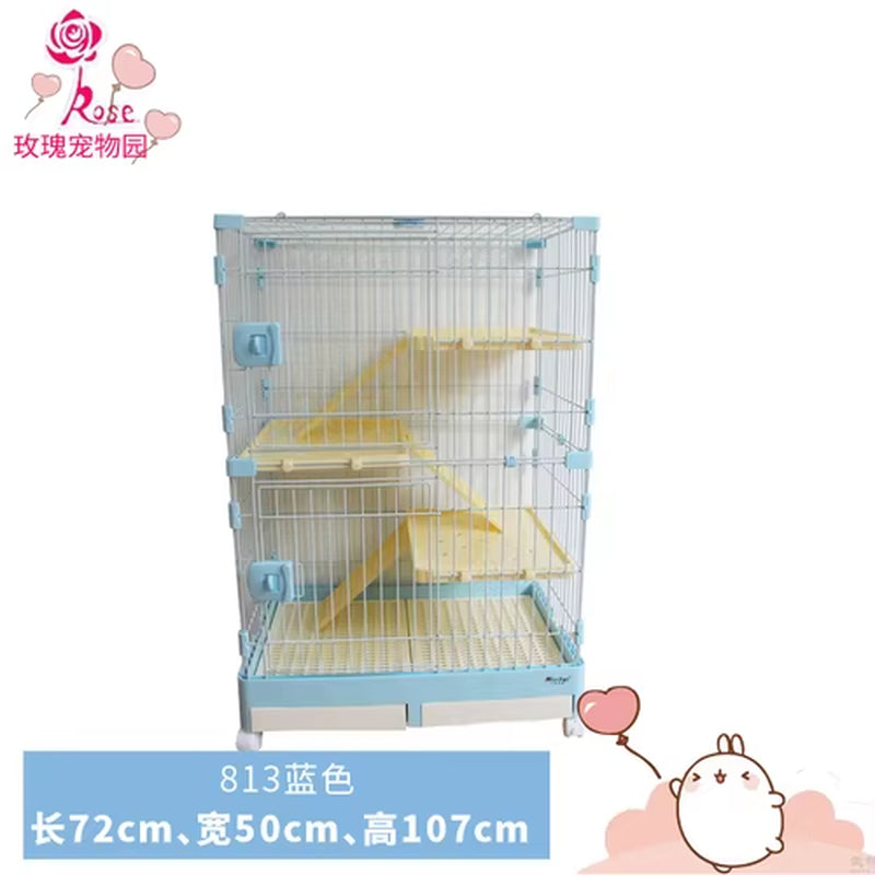 Rabbit Cage Automatic Dung Cleaning Rabbit Cage Household Extra Large Rabbit Cage Rabbit Villa Nest Rabbit House Pet Cage