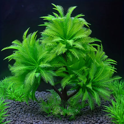 Fish Tank Landscaping Aquarium Decoration Plastic Coconut Tree Plant Simulation Seaweed Ornaments