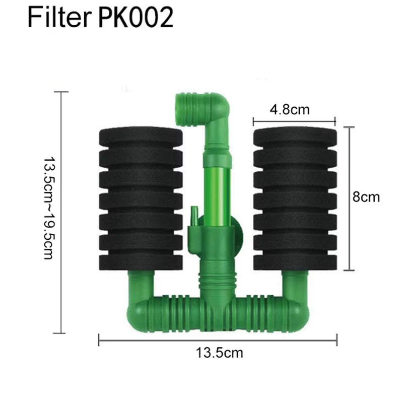 Green Aquarium Filter for Aquarium Fish Tank Air Pump Skimmer Biochemical Sponge Filter Aquarium Bio Filter Filtro Aquario