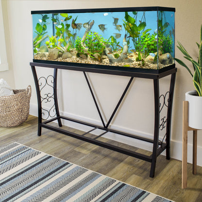 Aquatic Fundamentals 55 Gallon Black Metal Aquarium Stand