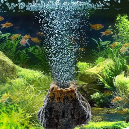 Fish Tank Landscaping Simulation Volcano Aquarium Accessories Rockery Aerator for Aquarium Pump Bubble Stone Oxygen for Aquarium