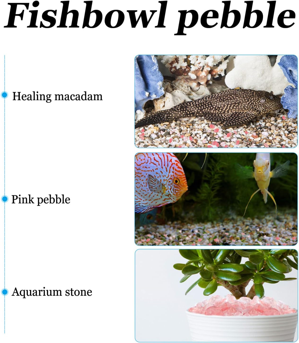 POPETPOP Aquarium Pebbles Pink-Fish Tank Gravel Rock Crystal Stones for Fish Tank/Terrariums/Garden/Flowerpot/Glassware/Vases Decoration (100G 5-7Mm)