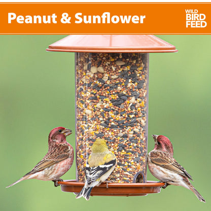 Peanut & Sunflower Wild Bird Feed and Seed, Dry, 1 Count per Pack, 20 Lb. Bag