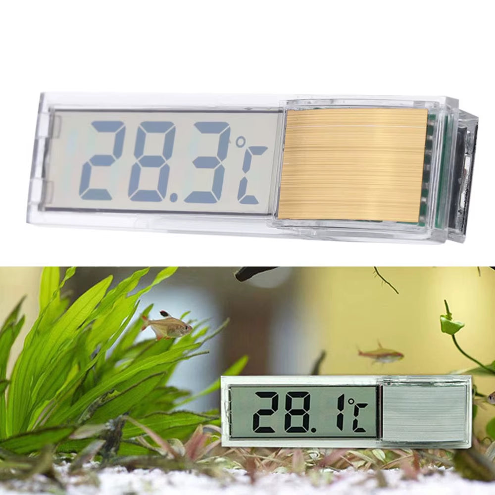 Waterproof Aquarium Thermometer 3D Digital LCD Electronic Fish Tank Temperature Fish Turtle Temp Meter Aquarium Decoration