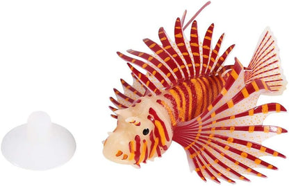 HEEPDD Artificial Glowing Fish, Artificial Glowing Lion Fish Luminous Fake Fish Aquarium Fish Landscape Ornament Simulation Animal Decoration(Red)