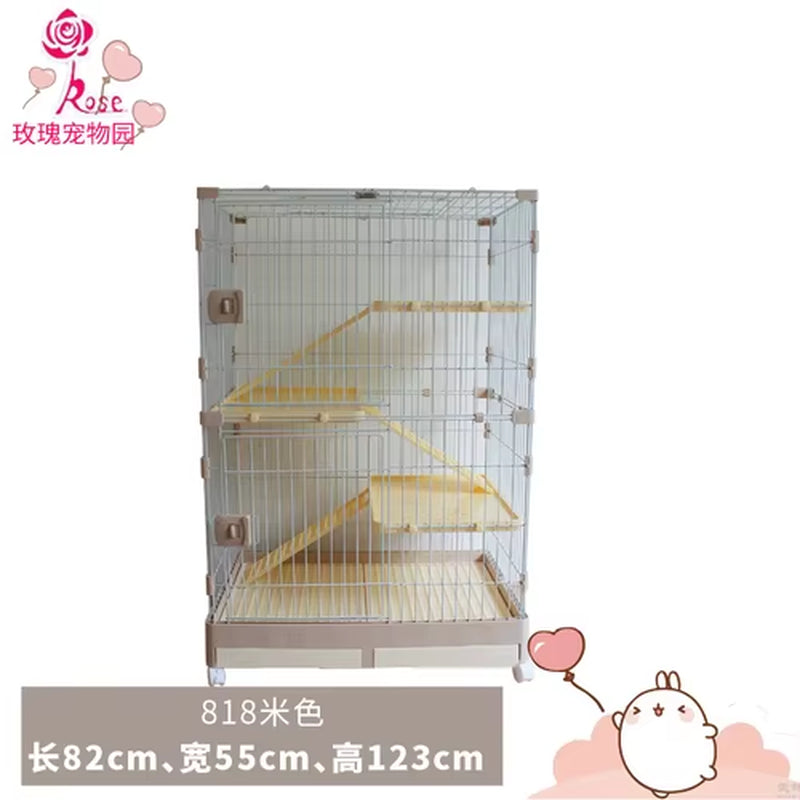 Rabbit Cage Automatic Dung Cleaning Rabbit Cage Household Extra Large Rabbit Cage Rabbit Villa Nest Rabbit House Pet Cage