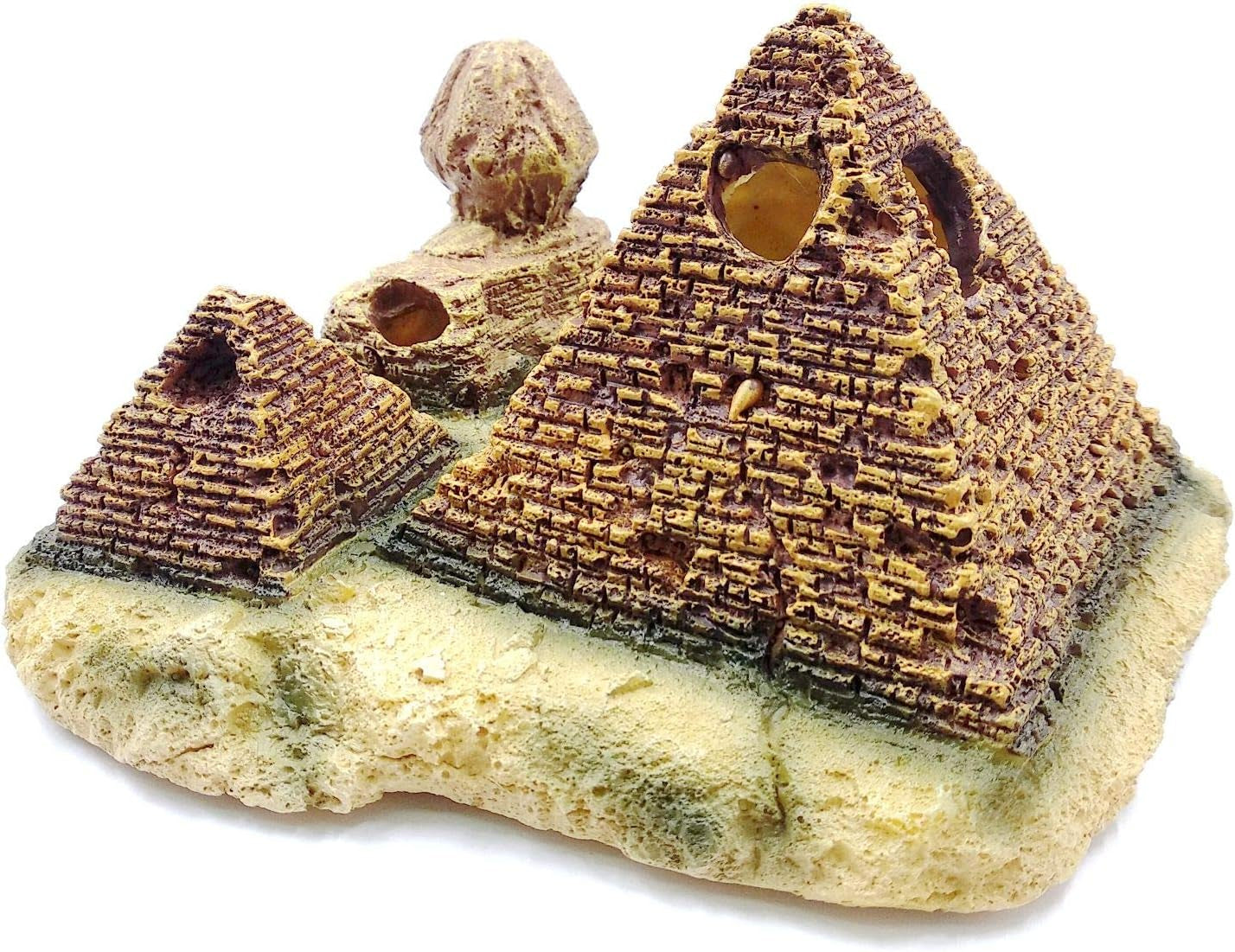 M2Cbridge Aquarium Decor Castle Shipwreck Ornament Underwater Landscape(Egyptian Pyramid)