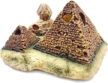 M2Cbridge Aquarium Decor Castle Shipwreck Ornament Underwater Landscape(Egyptian Pyramid)