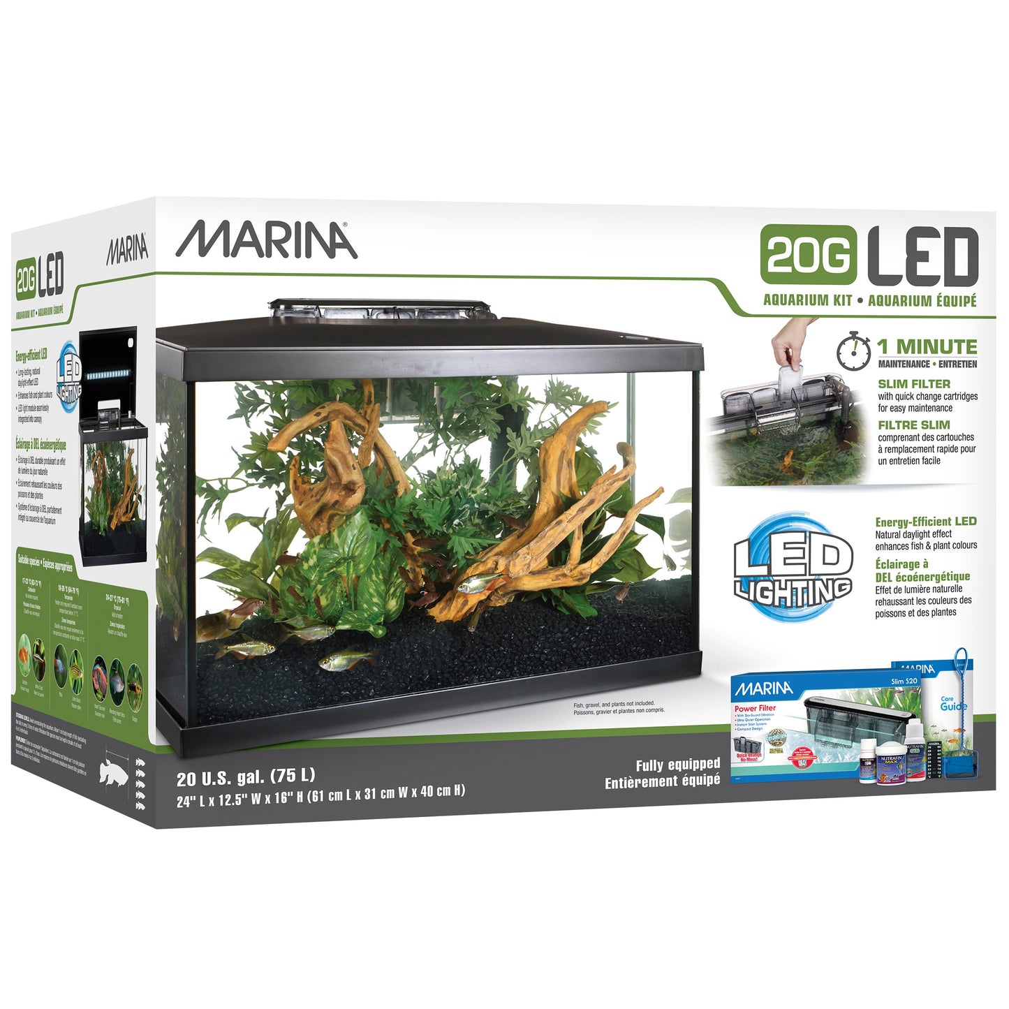 20 Gallon LED Aquarium Kit