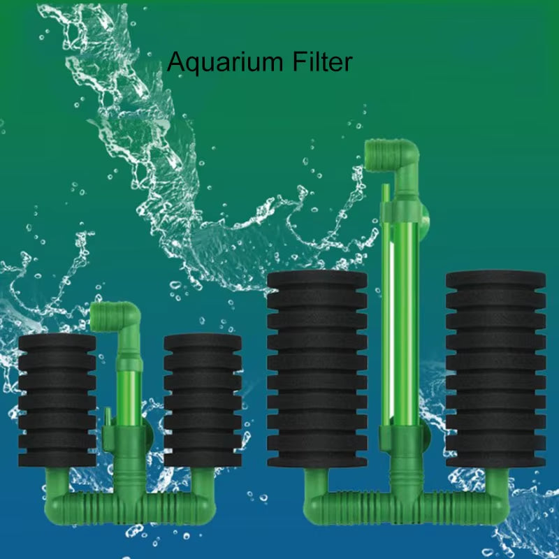 Green Aquarium Filter for Aquarium Fish Tank Air Pump Skimmer Biochemical Sponge Filter Aquarium Bio Filter Filtro Aquario